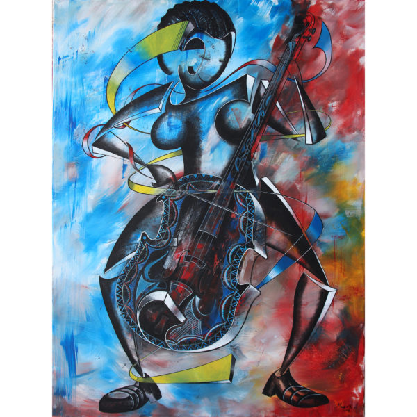 zeze instrument art original painting by artbyabu